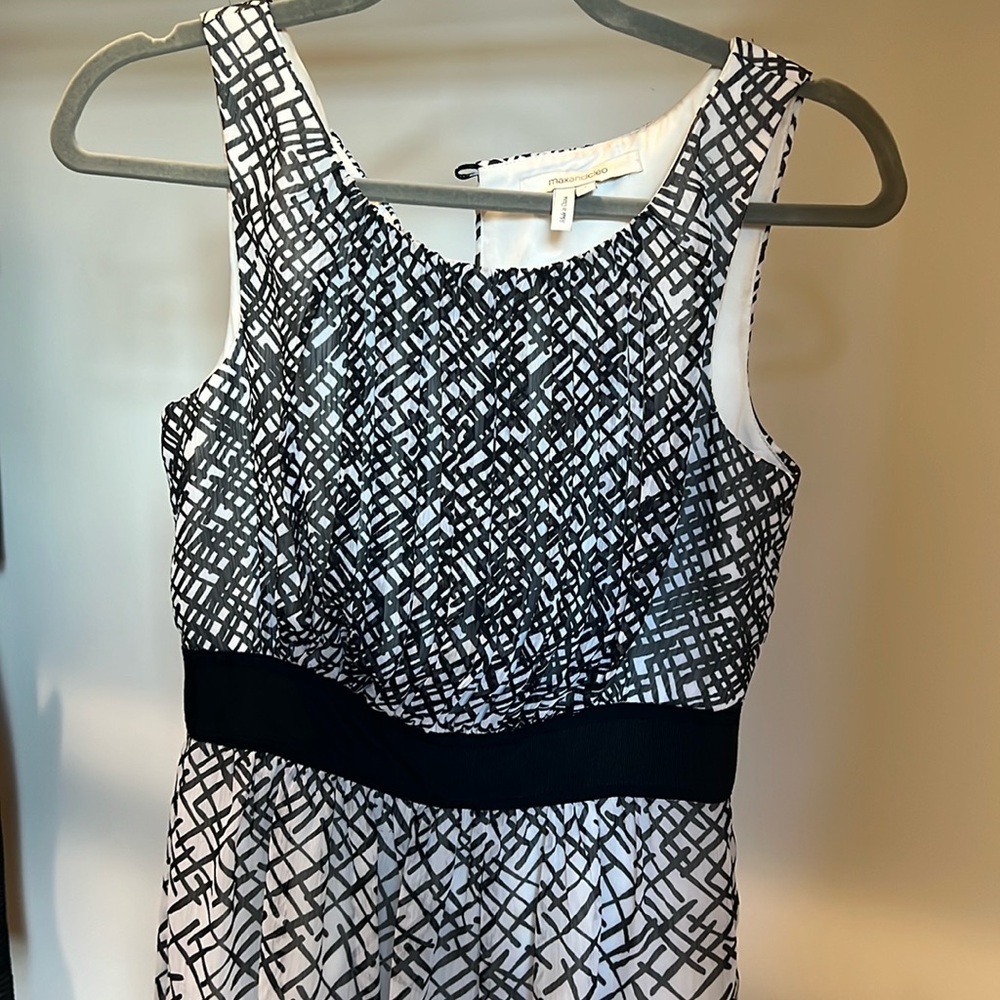 Max and Cleo Black and White Dress